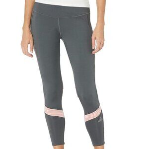 EUC - Adidas 'How we Do' 7/8 leggings, grey/pink with mesh, Size M